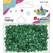 Cekiny Titanum Craft-Fun Series okrągłe 7mm zielone 14g (260078)