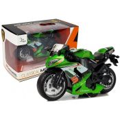 Motocykl z Napędem Frykcyjnym Dźwięki Motor 1:14 Zielony Lean (5926)
