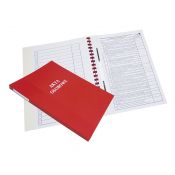 Teczka do akt osobowych zadrukowana ABCD A4 czerwone papier Warta (021824-339-082)