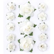 Ozdoba papierowa Galeria Papieru kwiaty róże białe (252027)
