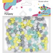Pompony Titanum Craft-Fun Series poliestrowe pastelowy 120 szt (21TH0514-3)