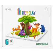 Masa plastyczna dla dzieci Hey Clay Zwierzęta Leśne, 18 kolorów mix Tm Toys (HCL18011CEE)