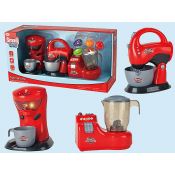 Robot kuchenny zabawkowy estaw 3 urządzeń AGD, na baterie, mikser, expres do kawy, sokowirówka Adar (576919)