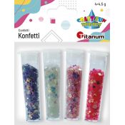 Konfetti Craft-Fun Series 4 kolory w buteleczkach z dozownikiem Titanum (11WC009)