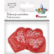 Ozdoba materiałowa Titanum Craft-Fun Series serca z napisem (MTCR-BY089)