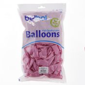 Balon gumowy Partydeco metalizowany 100 szt różowy jasny 12cal (071)