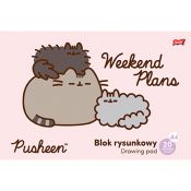 Blok rysunkowy Unipap Pusheen A4 biały 20k