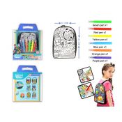 Zestaw kreatywny dla dzieci plecak do kolorowania z mazakami Icom (EA019408)