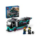 Klocki konstrukcyjne Lego City Samochód wyścigowy i laweta (60406)