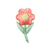 Balon foliowy Partydeco Kwiatek, 53x96 cm (FB192)