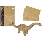 Puzzle przestrzenne Lean Drewniane Puzzle Przestrzenne 3D Brontozaur Składanka Edukacyjna 38 Elementów 38 el. (16494)