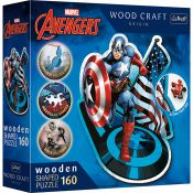 Puzzle Trefl Avengers Drewniane Nieustraszony Kapitan Ameryka 160 el. (20194)