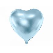 Balon foliowy Partydeco Serce, 45cm, błękitne 18cal (FB9M-011)