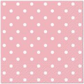 Serwetki Paw Dots Light Pink mix nadruk bibuła [mm:] 250x250 (SDC066013)