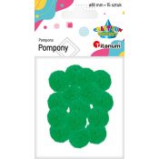 Pompony Titanum Craft-Fun Series zielone 15 szt (352535)
