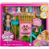 Lalka Stacie plac zabaw piesków Barbie (HRM10)
