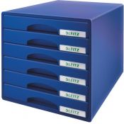 Pojemnik z szufladami Leitz PLUS niebieski (52120035)