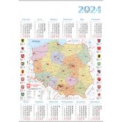 Kalendarz ścienny Lucrum MAPA plakatowy 607mm x 880mm (PL10)