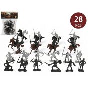 Figurka Adar zestaw rycerzy i koni, 28 części (563315)