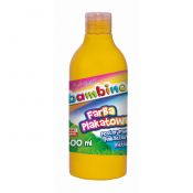 Farby plakatowe Bambino Bambino w butelce 500 ml kolor: żółty 500ml 1 kolor. (żółta)