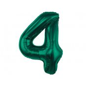Balon foliowy Godan cyfra 4, zieleń butelkowa, 85 cm (CH-B8B4)