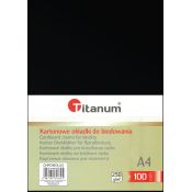Karton do bindowania błyszczący - chromolux A4 czarny 250g Titanum