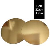 Podkład pod tort dwustronny złoto-biały 10 szt. Paw (PZB-32)