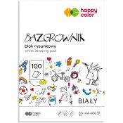 Blok rysunkowy Happy Color A4 biały 80g 100k (HA 3708 2030-0B100)