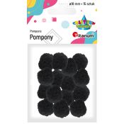 Pompony Titanum Craft-Fun Series czarne 15 szt
