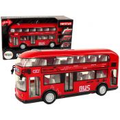 Autobus Dwupiętrowy Czerwony Z Napędem Frykcyjnym Lean (15479)